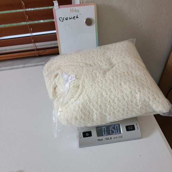 Time & Tru Women Cream Open Knit Soft Beachy Coastal Cottage Core Sweater XL - Picture 14 of 14